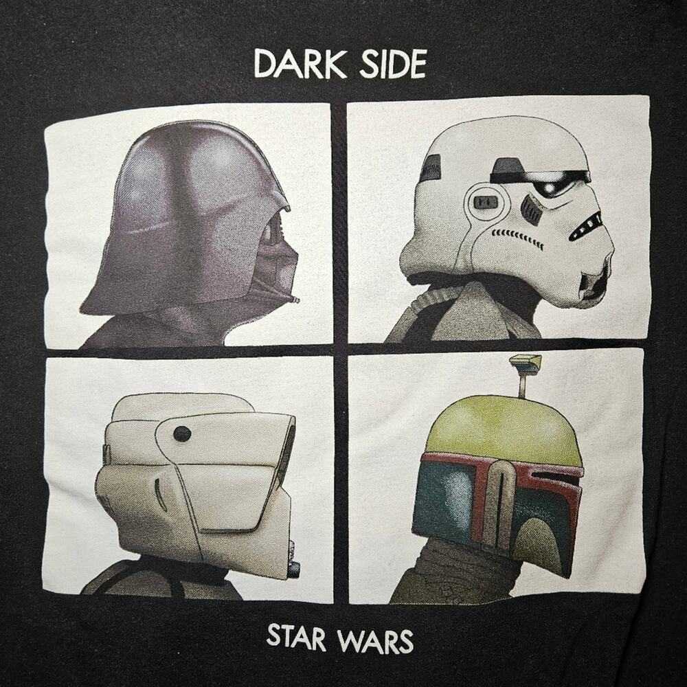Small Mens Star Wars Dark Side Black T-Shirt, Great Condition - Used